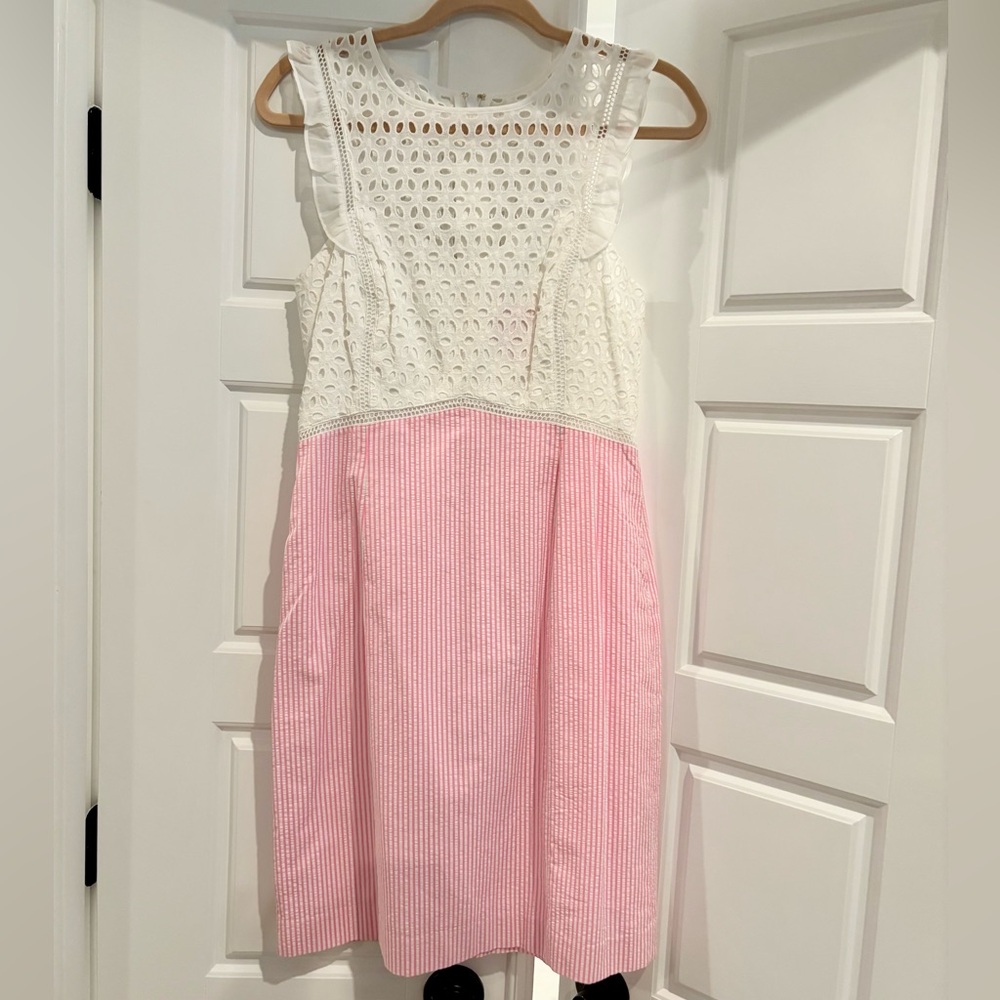 Lilly Pulitzer White and Pink Sleeveless Sundress